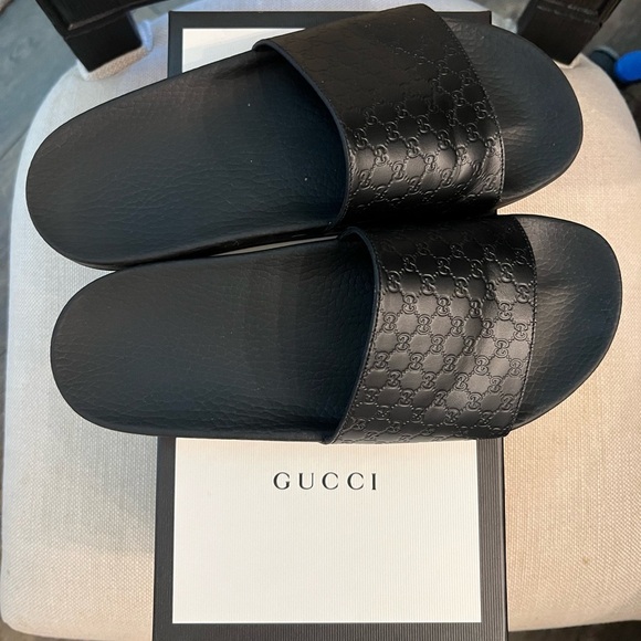 Authentic Gucci Slides women - Micro Guccissima - Picture 2 of 7